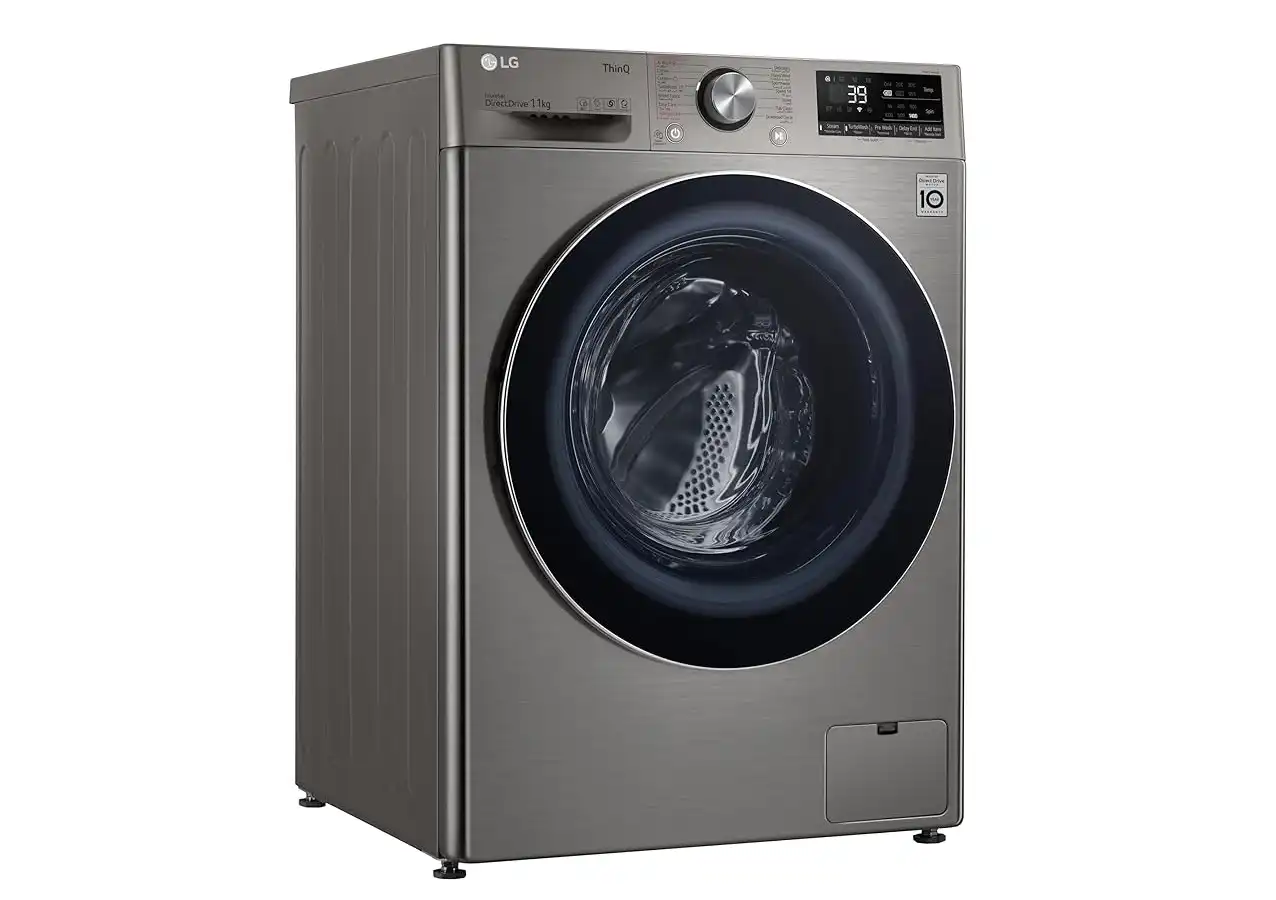 LG Vivace Washing Machine, Front Load, 11 KG, Silver - F4Y9EWG2PV