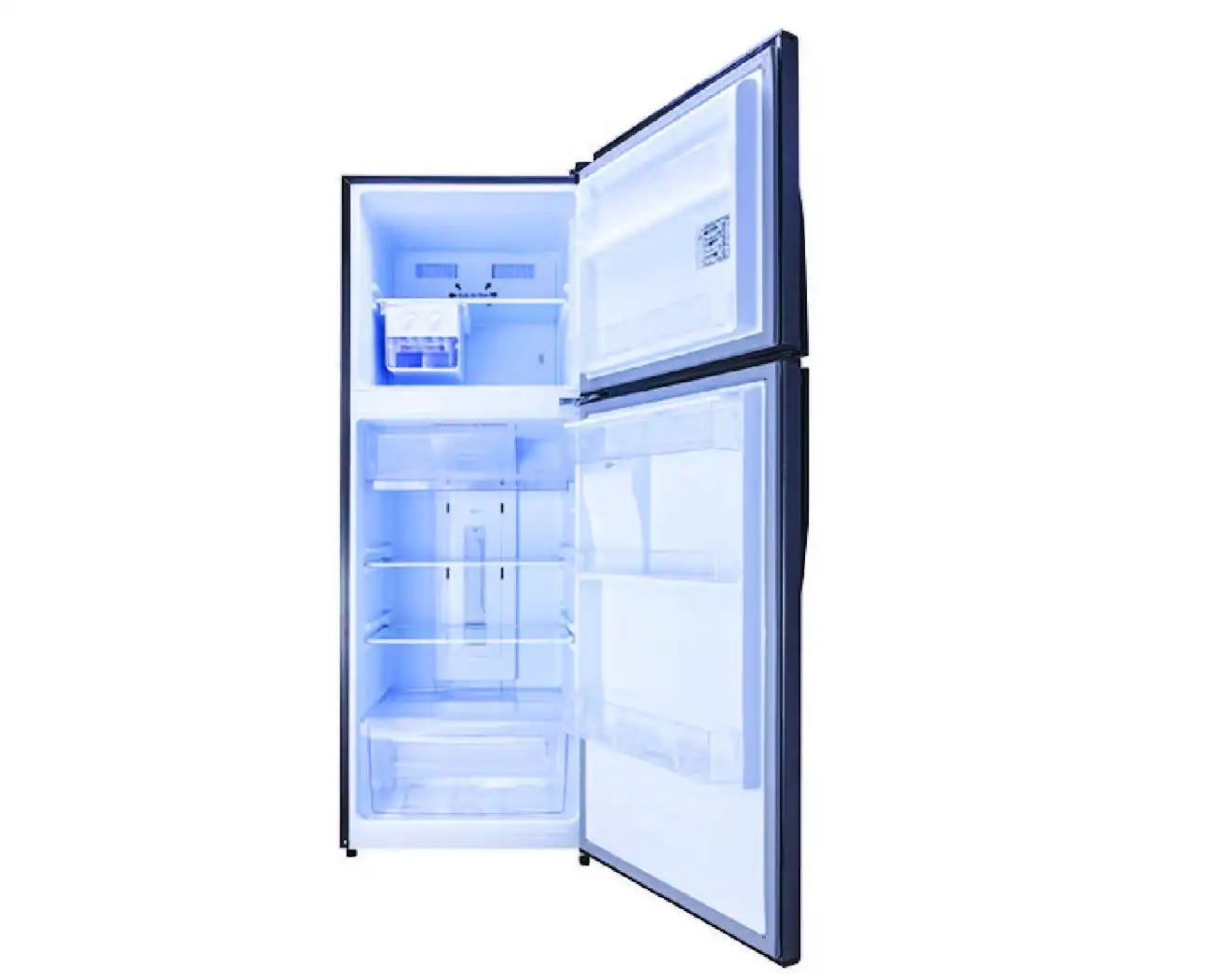 Fresh Refrigerator, No frost, 397 Liters, Light Blue Glass - FNT-MR470YGLB