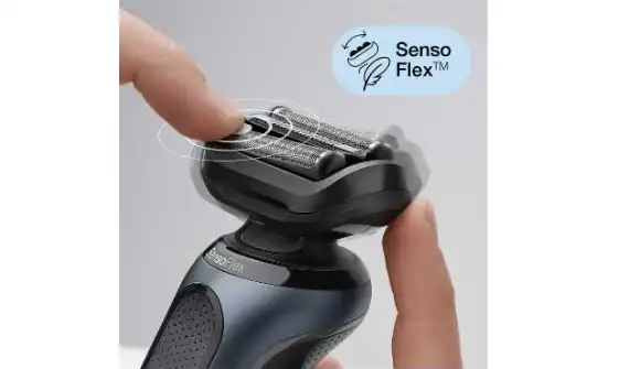 ماكينة حلاقة براون Series 6 SensoFlex للاستعمال الجاف والرطب، اسود / رمادي - 60-N7650cc