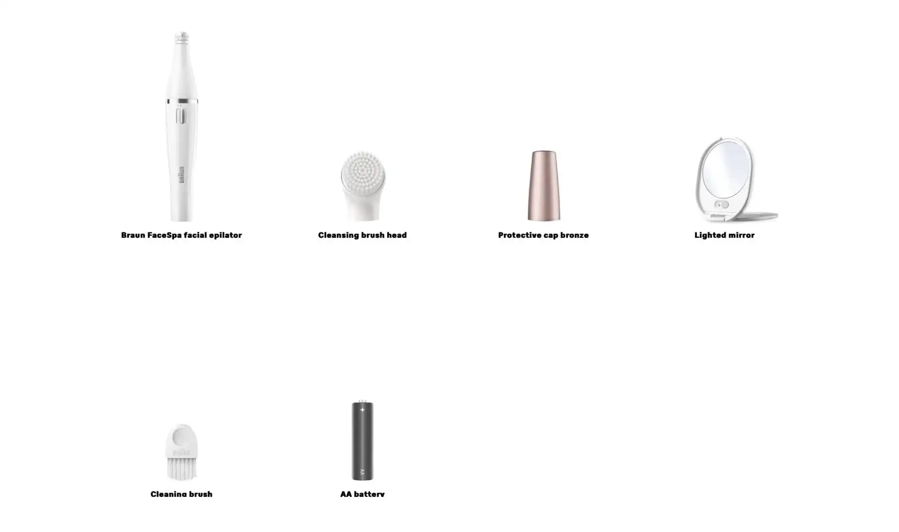 Braun Facial Epilator with Cleansing Brush, White - Face 831