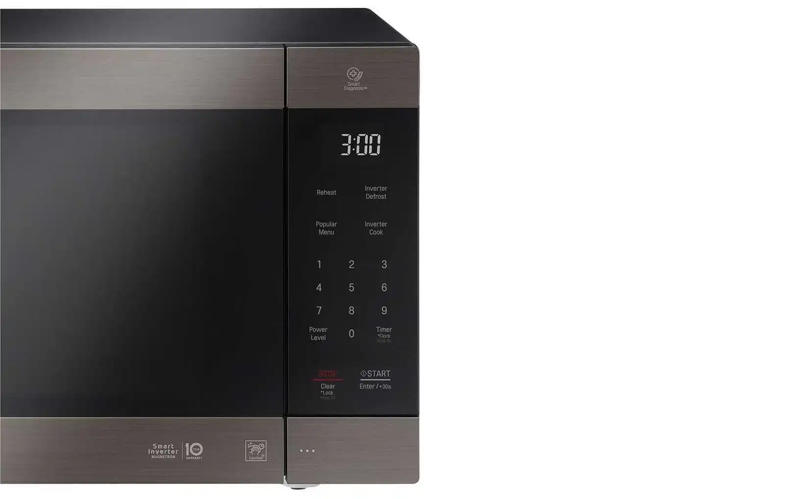 ميكروويف ال جي، انفرتر سمارت، 56 لتر، اسود / ستانلس ستيل - MS5696HIT