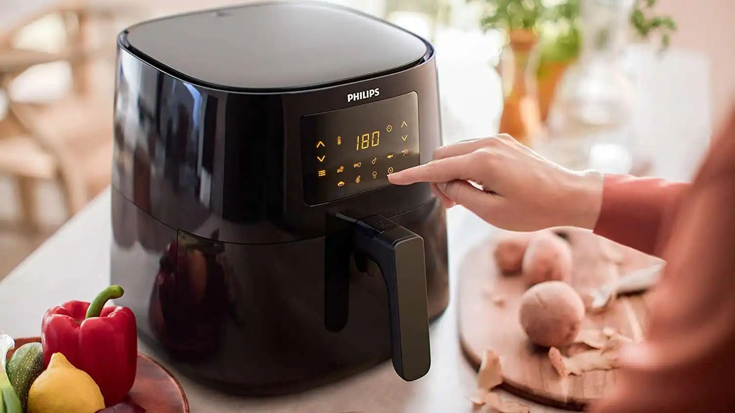 Philips Essential Xl Electric Air Fryer, 6.2 Liters, 2000 Watt, Black,HD9270-90 - International guarantee
