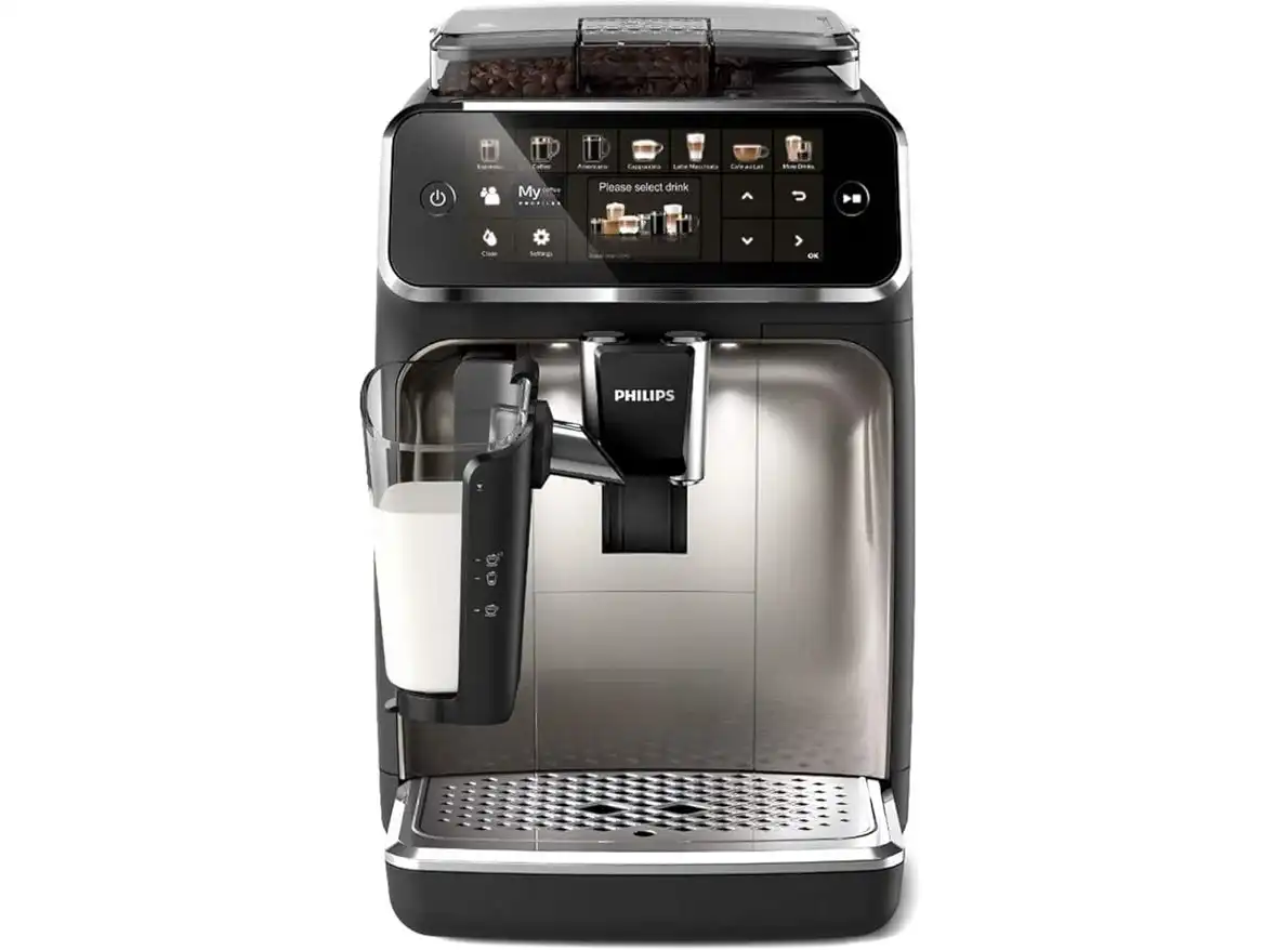 Philips Series 5400 Espresso Machine with Attachments, 1.8 Liters, 1500W, Chrome - EP5447/90