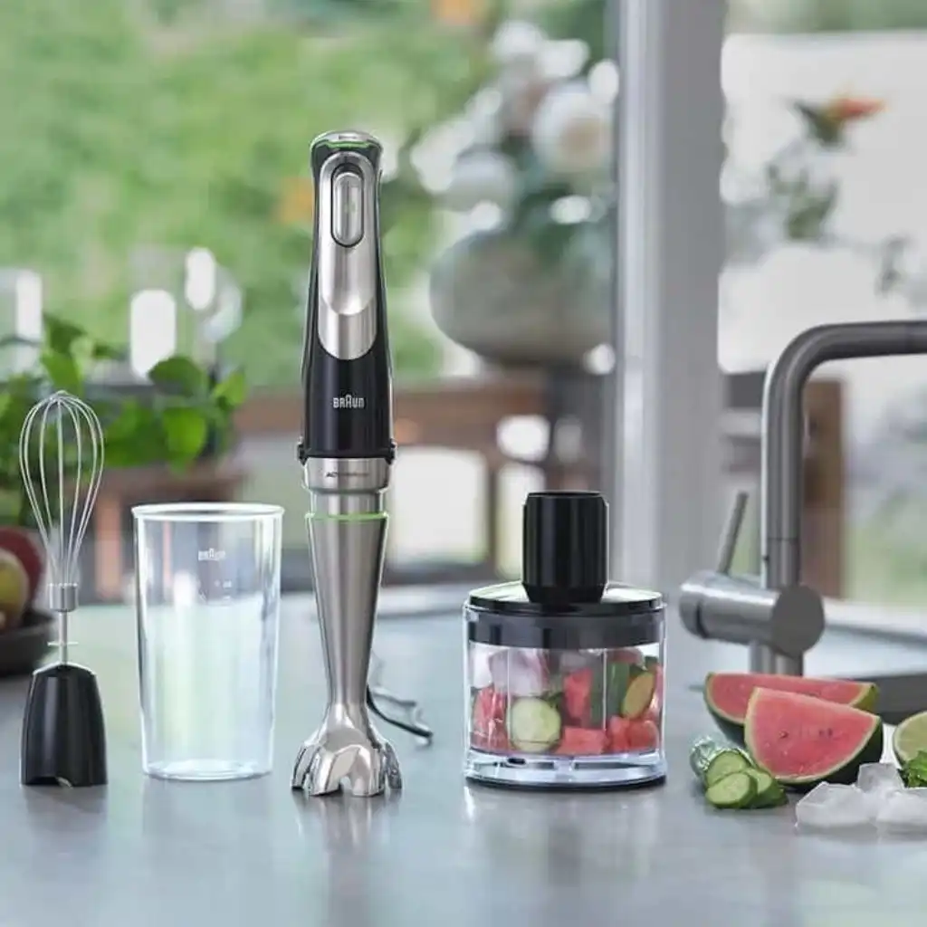 Braun MultiQuick 9 Hand Blender Set, 1200 Watt, Silver / Black -MQ 9138XI - International Warranty