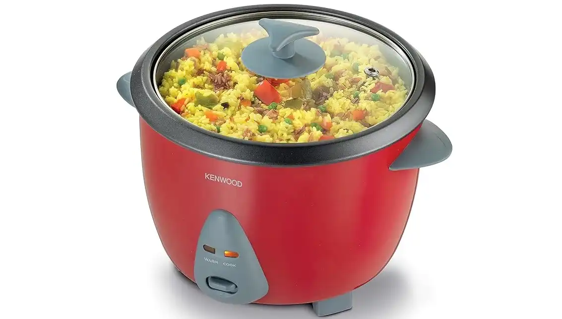 Kenwood Rice Cooker with Steamer, 1.8L, Red - RCM44.000RD