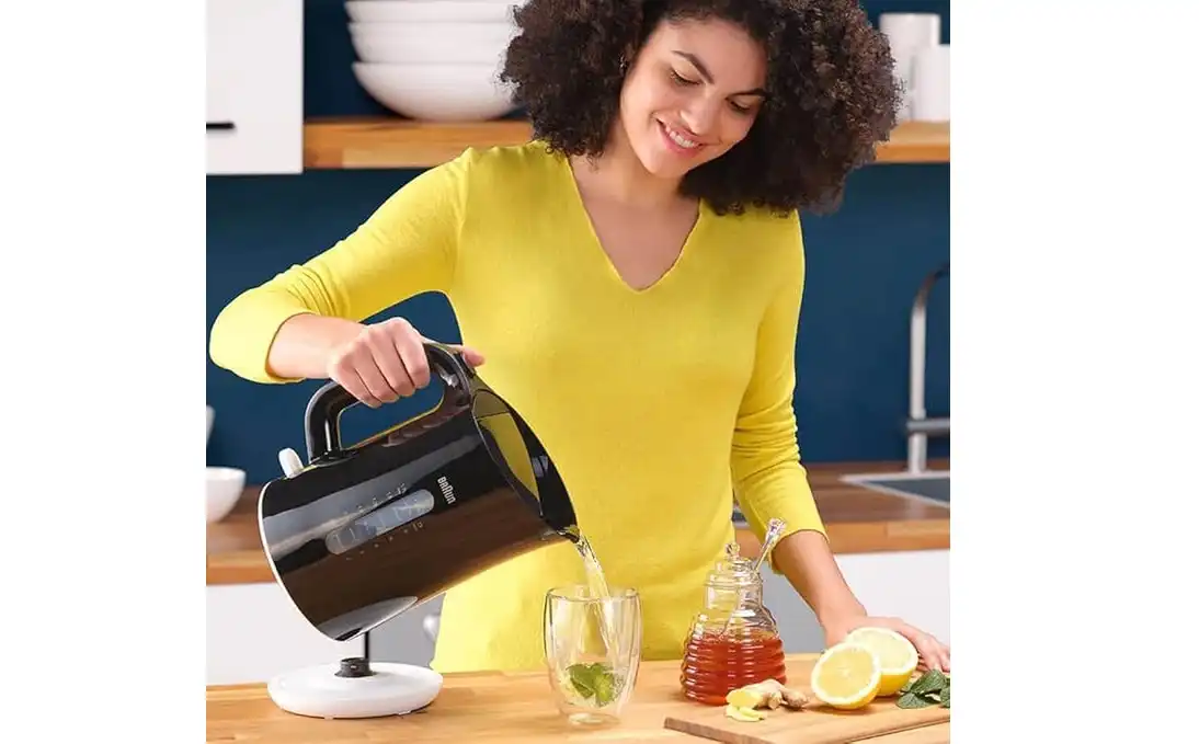 Braun Electric Water Kettle, 1.7 Liters, 2200 Watt, Black - WK1100BK