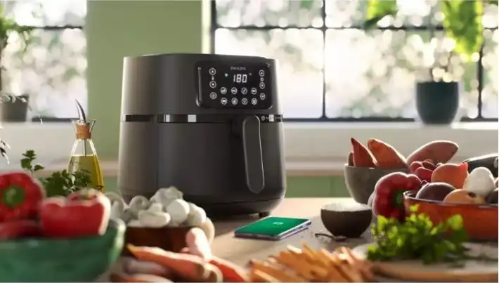 Philips 5000 Series XXL Digital Air Fryer, 7.2 Liters, 2000W, Black - HD9285/93