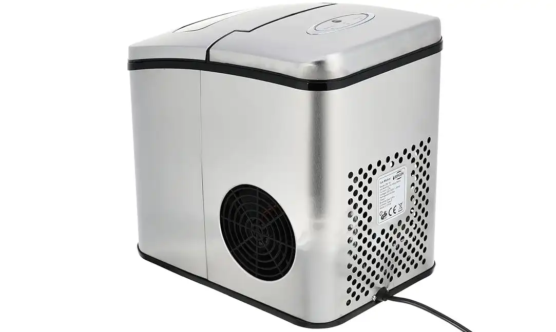 Bergen Ice maker, 10 Kg, 150W, Stainless steel Led Indicator, Silver - ZB-18