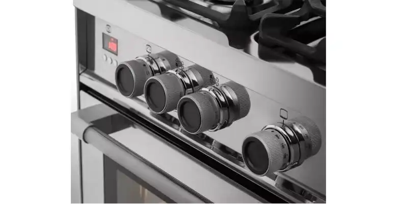 Kiriazi Smart Premier Cooker, 5 Burners, LED Screen, Safety System, Automatic Ignition, Natural Gas, 90 cm, Silver - 90FC9-1