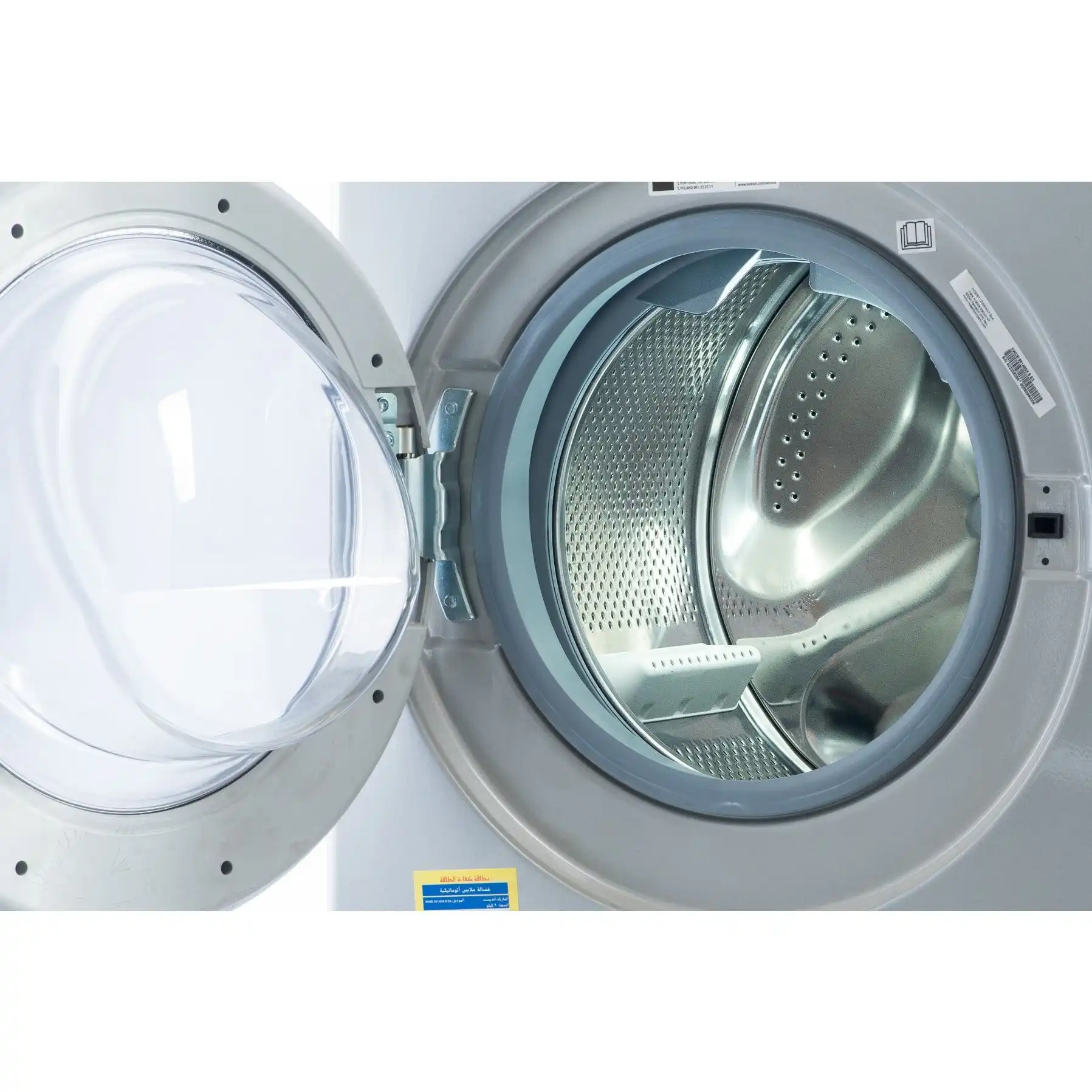 Indesit Front Loading Washing Machine 9 KG With  6 Dryer, , Silver - XWDE 961480X S EX