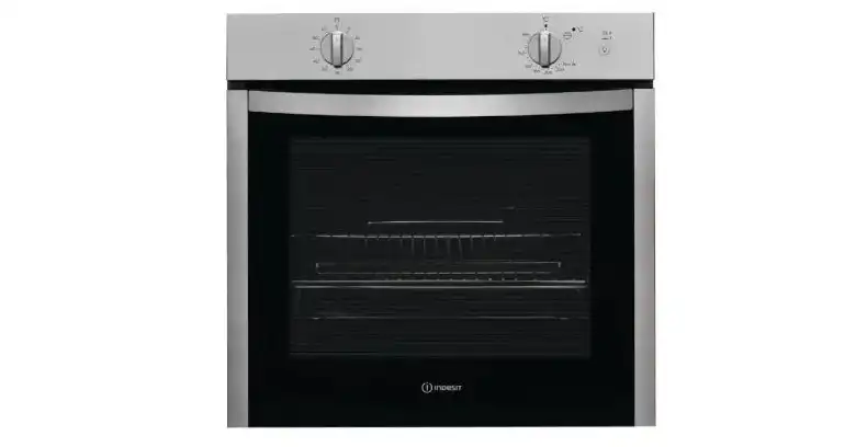 Bundle of Indesit Built-In Visor Hood Without Chimney, 90 cm, Silver - ISLK 96 LS X + Built-in Indesit Built-in Gas Hob, 5 Burners, Full Safety, Cast Iron Pan Supports, 90 cm, Stainless Steel