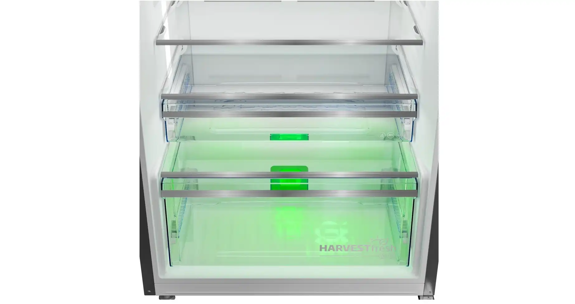Beko Refrigerator, No Frost, 2 Doors, 455 Liters, Digital Screen, Inverter, Dark Stainless - RDNG551M20TXBR