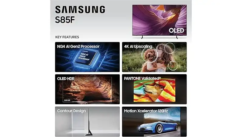 samsung 65 Inch OLED 4K Vision AI Smart TV (2025) - 65S85F