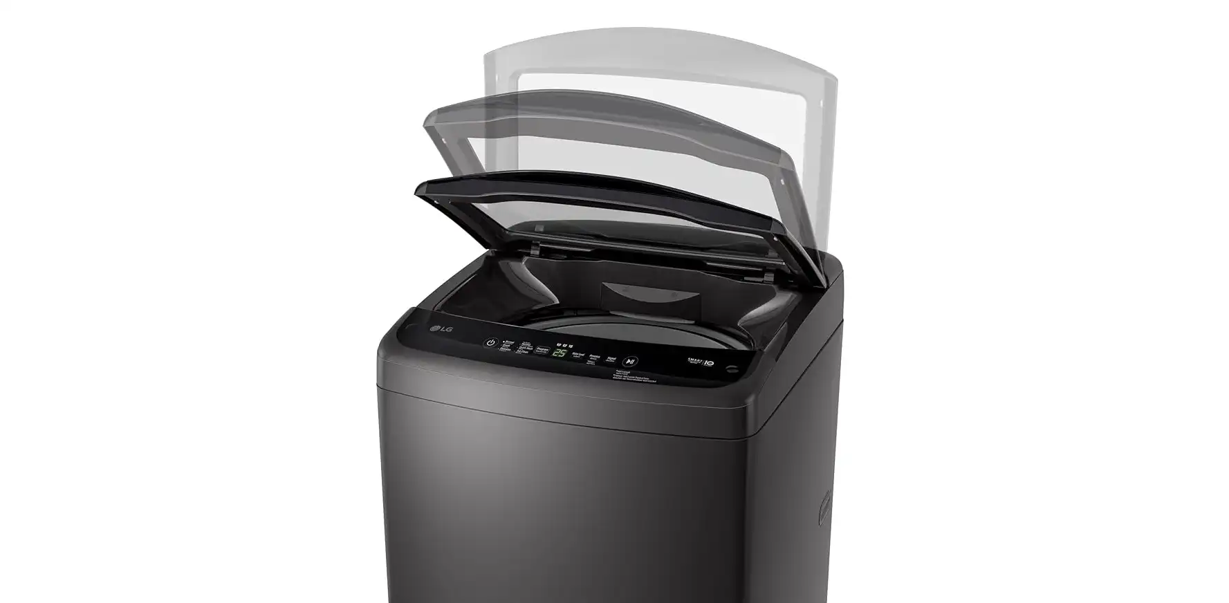 LG WASHING MACHINE TOPLOAD, 18.5 KG, SMART INVERTER MOTOR MIDDLE, DARK SILVER - T185V1NDHT2