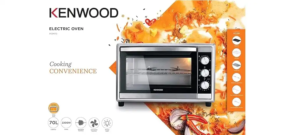 Kenwood Electric Oven, 70L, 2200W, Silver - MOM70.000SS