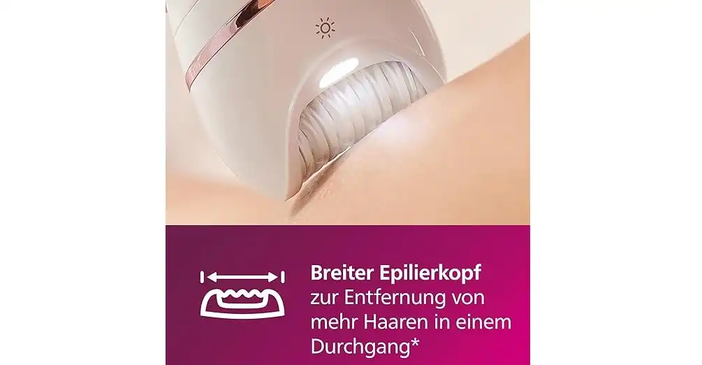 Philips Epilator Series 8000 Wet And Dry Epilator, White - BBRE740/11