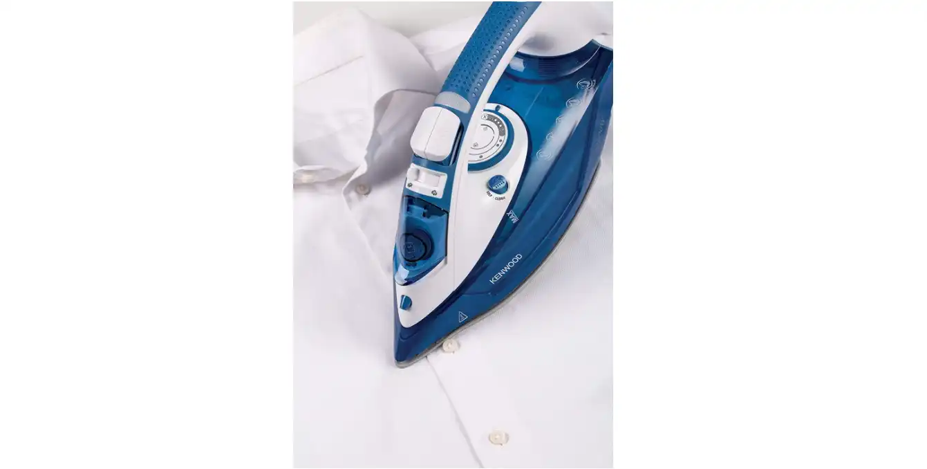 Kenwood Steam Iron, 2600 Watts, 350 ML Large Capacity, Ceramic Sole Plate, Steam Power 45/140G, Anti Drip - White / Blue - STP75.000WB