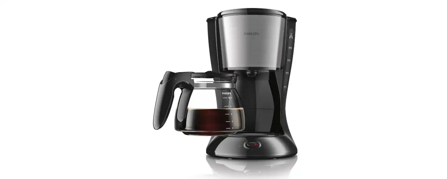philips Daily Collection Coffee maker, Up to 15 Cups, Glass Jug, Auto Off Function, 1.2 L, 1080 W, Black - HD7462/20 ( International Warranty )