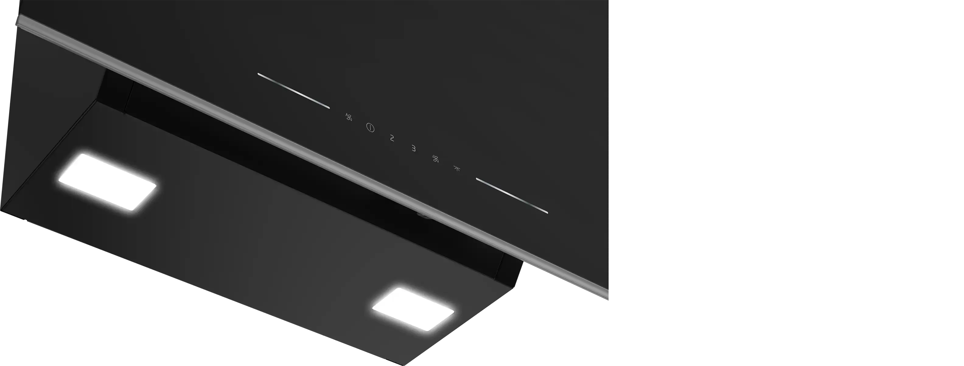 Beko Built-in Decorative Hood, 60 Cm, Black Glass - BHCA66641BFBHSE