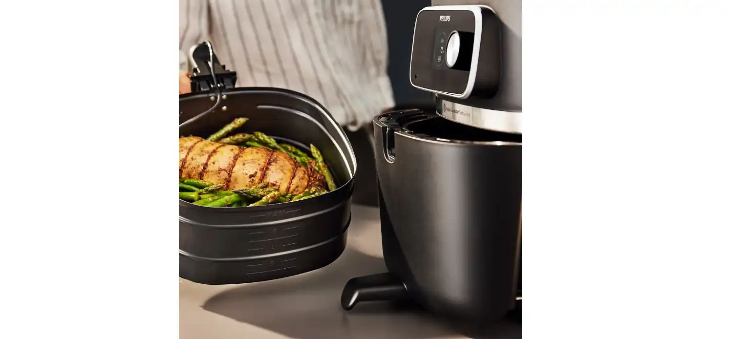 philips 7000 Series Airfryer Combi and Food Thermometer, 2200W, 8.3L, Black - HD9880/90