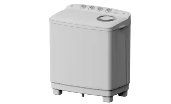 Midea Half-Automatic Top Loading Washing Machine, 12 kg, 2 Tubs, White, MTE02W120/W (with Miraco Warranty)