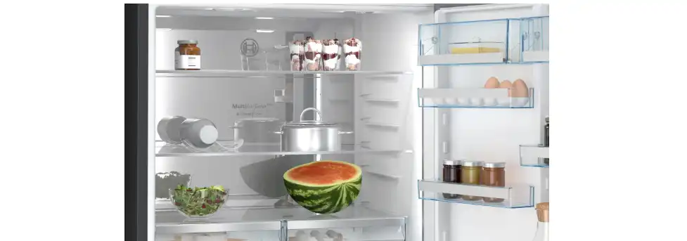 Bosch Series 8 Bottom Freezer Refrigerator, No Frost, 621 Liters, Black Inox - KGP86AXBE8