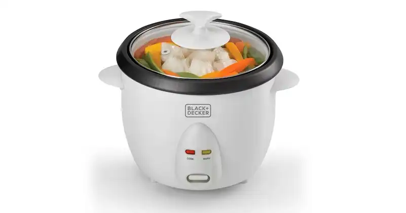 Black & Decker Rice Cooker, 1 Liter, 400 Watt, White - RC1050-B5