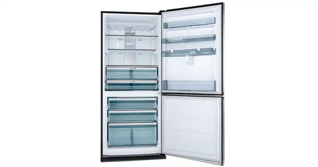 SHARP Fridge Inverter Digital Bottom Freezer, 558 Liter, SJ-PV73KW-BK - Black