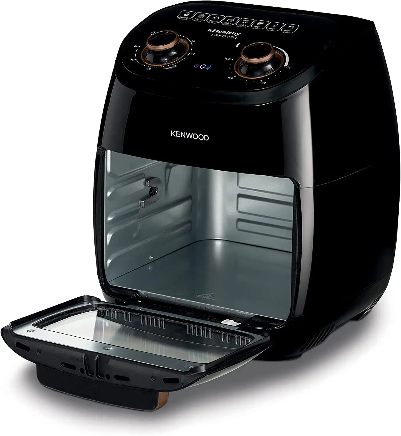 kenwood Large Air Fryer Oven, 2000 Watt, Black - HFP90.000BK