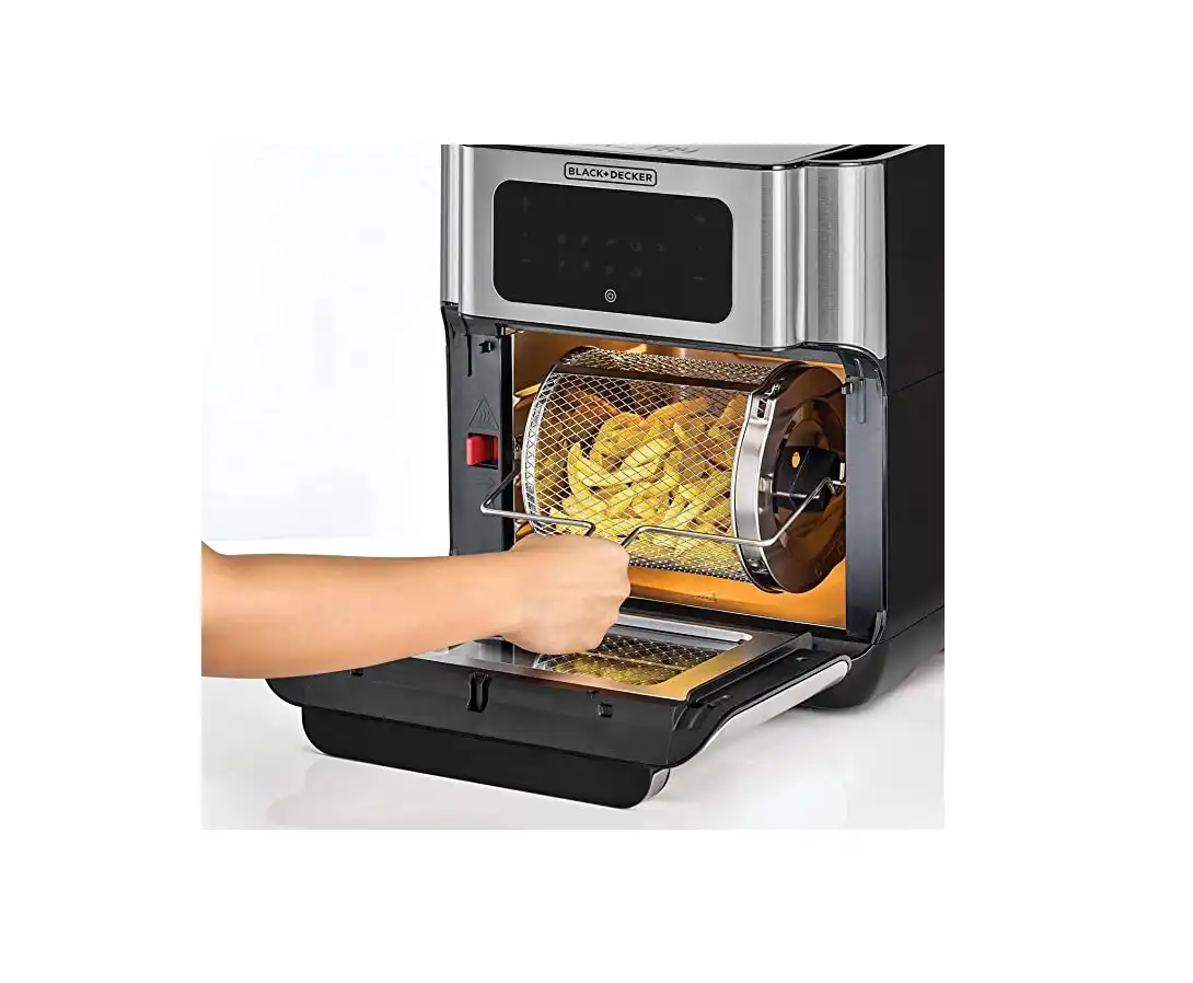 Black & Decker Air Fryer 1500 Watt, 12 liter ovean, Black - Aof100-B5 ( International Warranty )