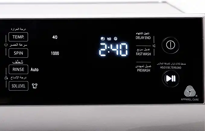 Toshiba Front Load Automatic Washing Machine, 9 KG, Inverter Motor, Silver - TW-BJ100M4E(SK)