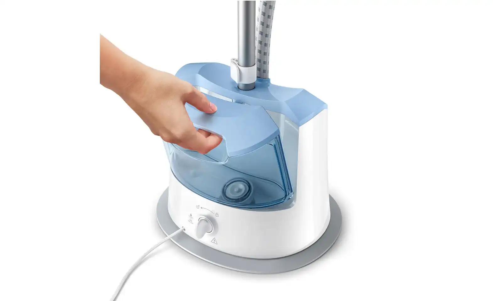 Philips Easy Touch Stand Steamer, 1.4 L, 1600 W, White / Blue - GC482/26