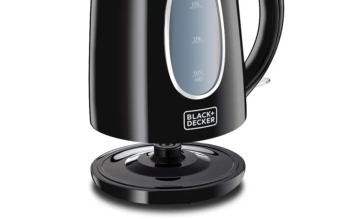 BLACK & DECKER Water Kettle, 1.7 Litre, 2200 Watt, Black - JC69 international warranty