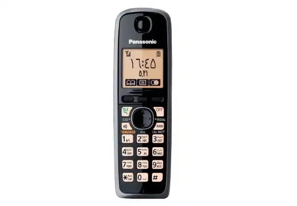 تليفون أرضى لاسلكى باناسونيك، 2 هاتف، أسود - KX-TG3712BX