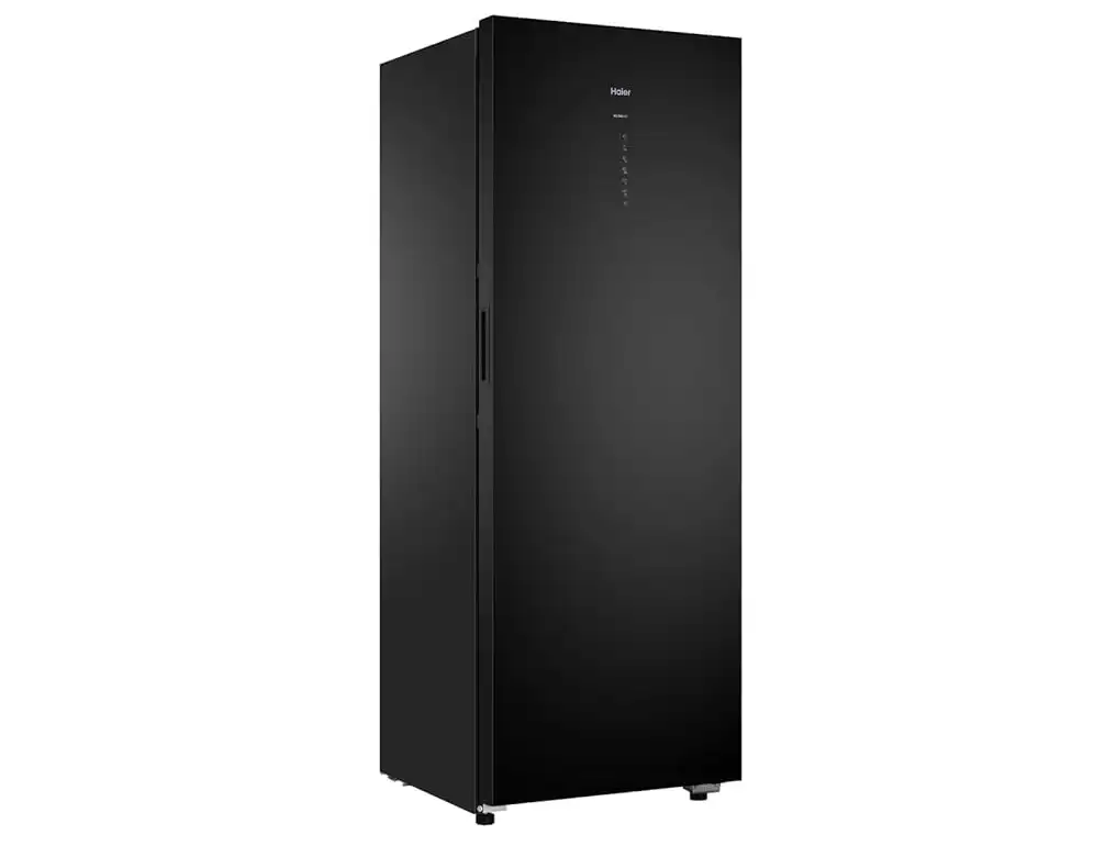 فريزر رأسي هاير 6 درج، نوفروست، شاشة ديجيتال، أسود - HF-290GB