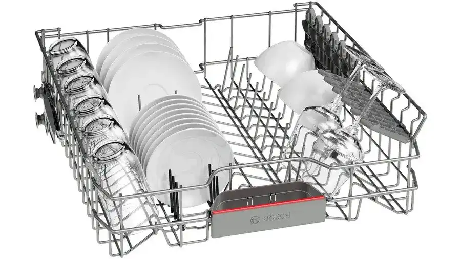 BOSCH Dishwasher, 13 Place Settings, Digital Screen, 60 cm, Silver - SMS4EMI60V