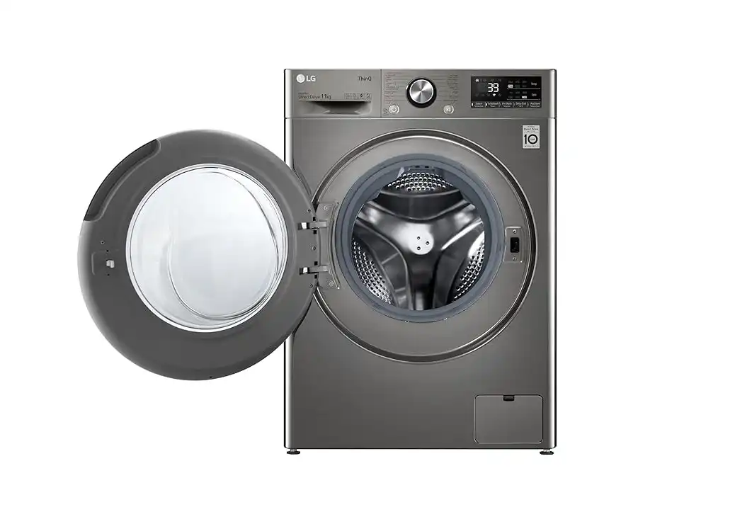 LG Vivace Washing Machine, Front Load, 11 KG, Silver - F4Y9EWG2PV