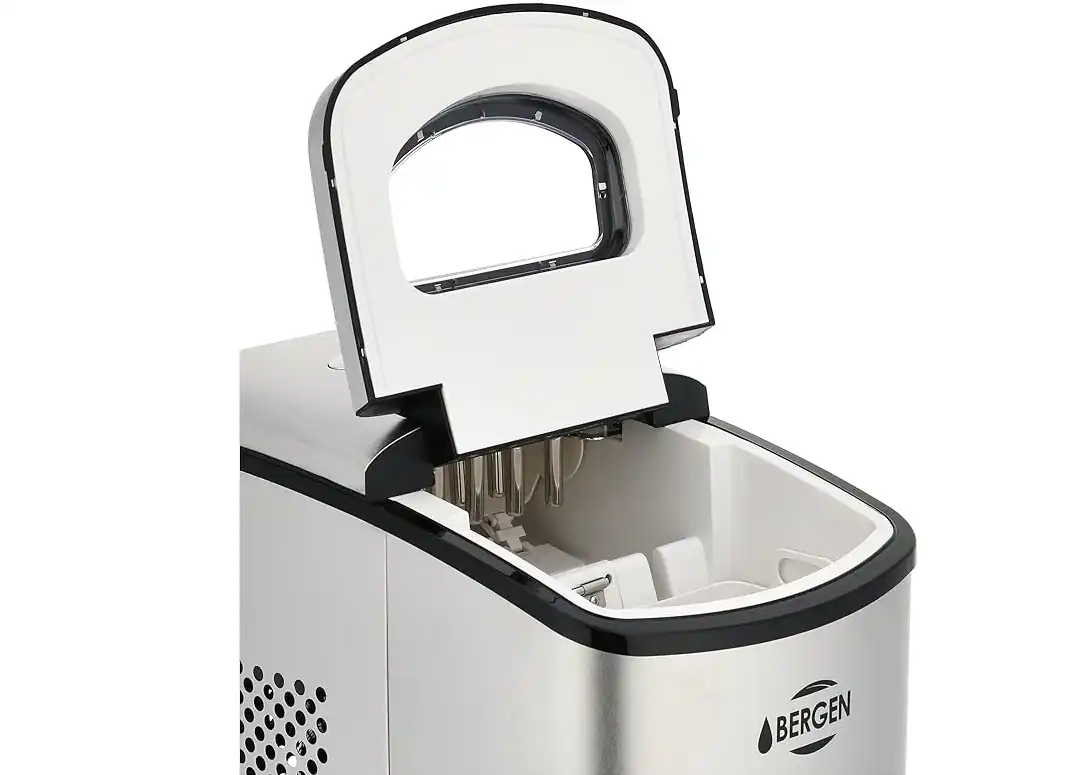 Bergen Ice maker, 10 Kg, 150W, Stainless steel Led Indicator, Silver - ZB-18