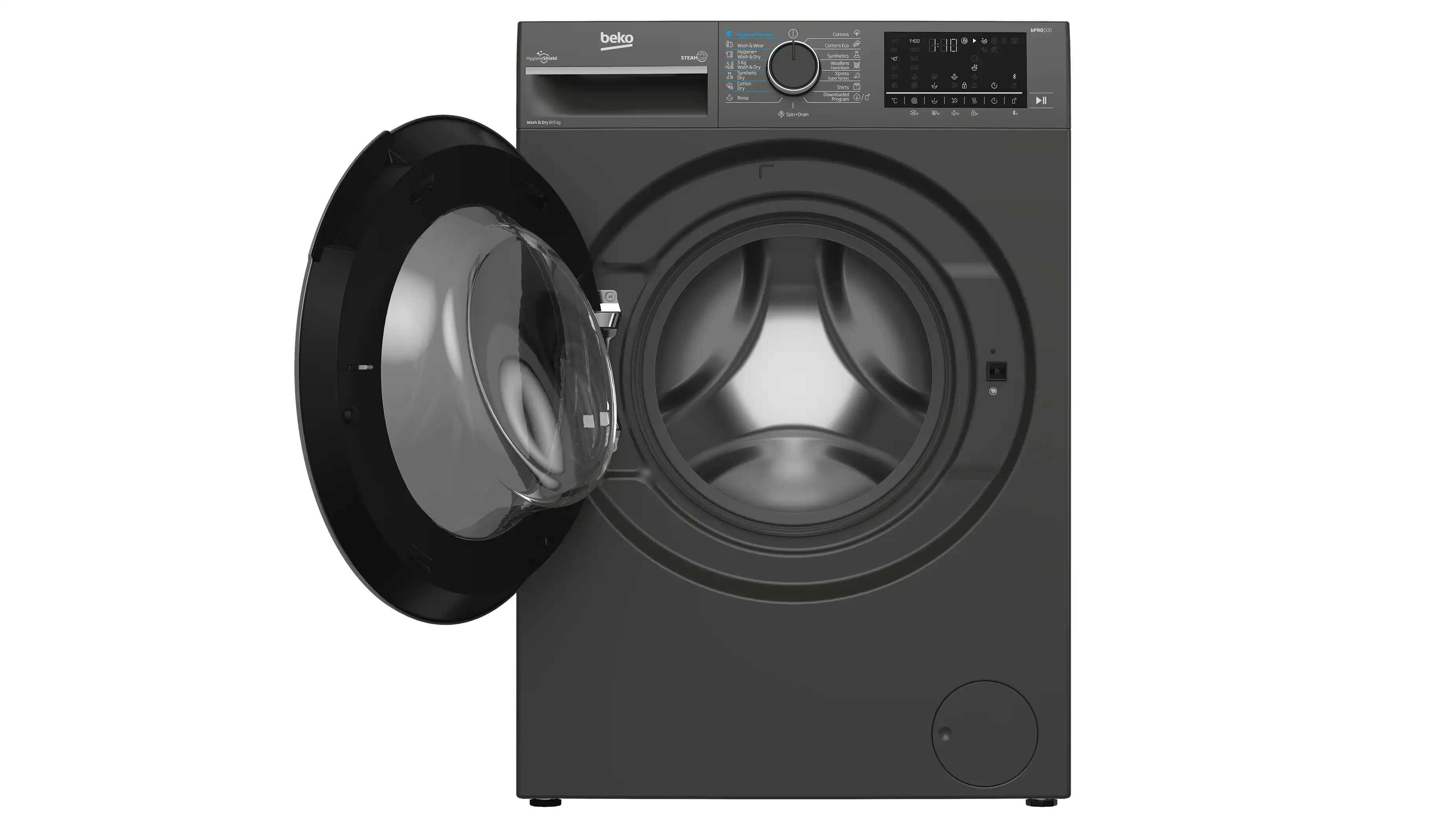 Beko Freestanding Washer 8 kg 1400 rpm With Dryer 5 Kg, Digital Inverter, Grey - BWD08520MCI