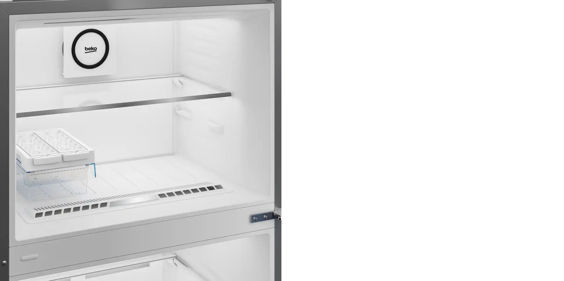 Beko Refrigerator, No Frost, 2 Doors, 455 Liters, Digital Screen, Inverter, Dark Stainless - RDNG551M20TXBR