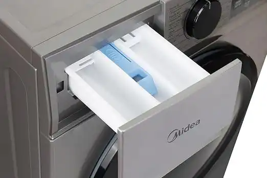 Midea Digital Front Load Full Automatic Washing Machine With Inverter Technology, 7 kg, Dark Silver - MFN09W70B/S
