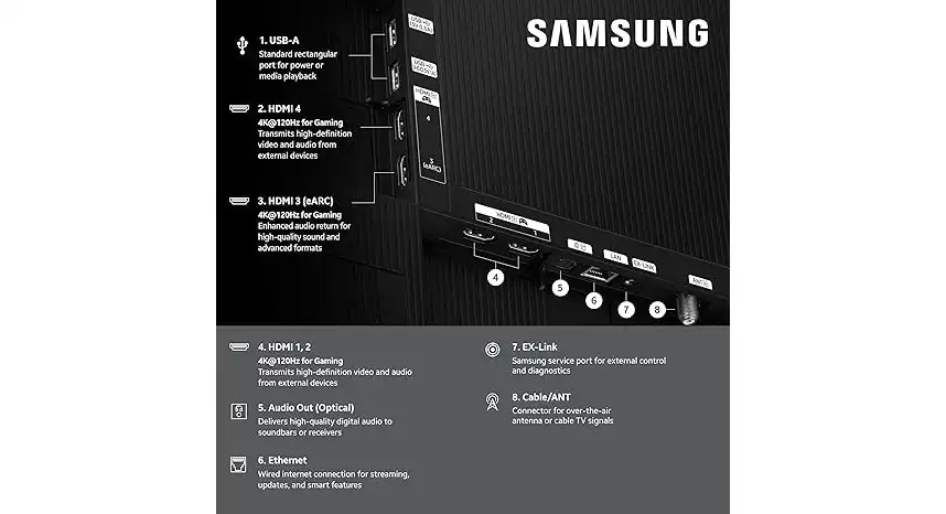تلفزيون سامسونج 55 بوصة OLED 4K سمارت  (2025) - 55S85F