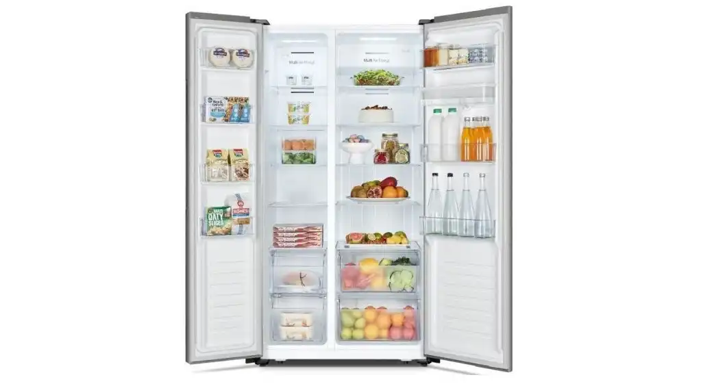 Hisense Digital, Side By Side Refrigerator, No Frost, With Inverter Technology, 519 Liters, Inox - RS3N518NMIA1