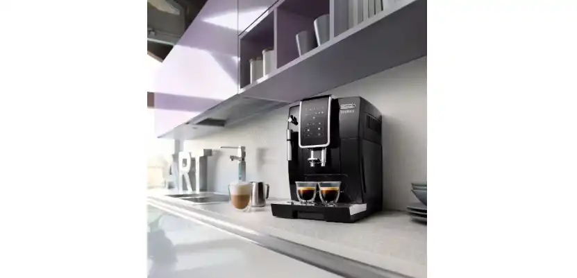 De'Longhi Dinamica Coffee and Espresso Machine, Romanian Made, 1450 Watt, 1.8 Liter, 15 Bar, Black, ECAM350.15.B (Raya Warranty)