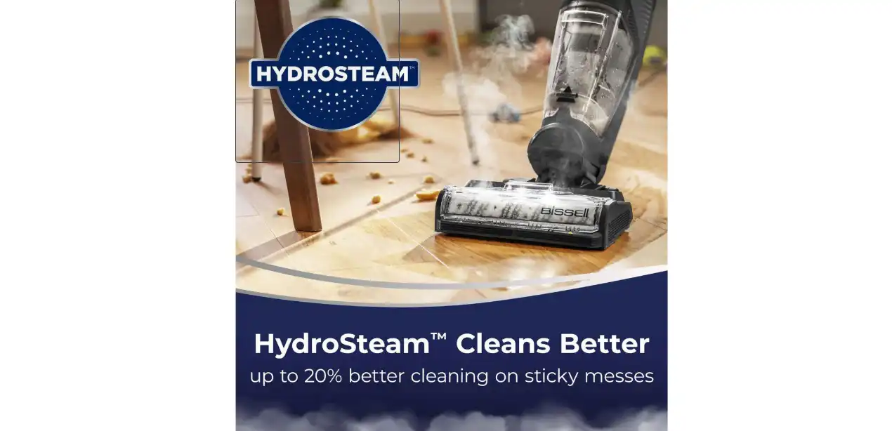Bissell CrossWave Hydrosteam All in One Vacuum Cleaner, 1100W, Grey - 3527E 