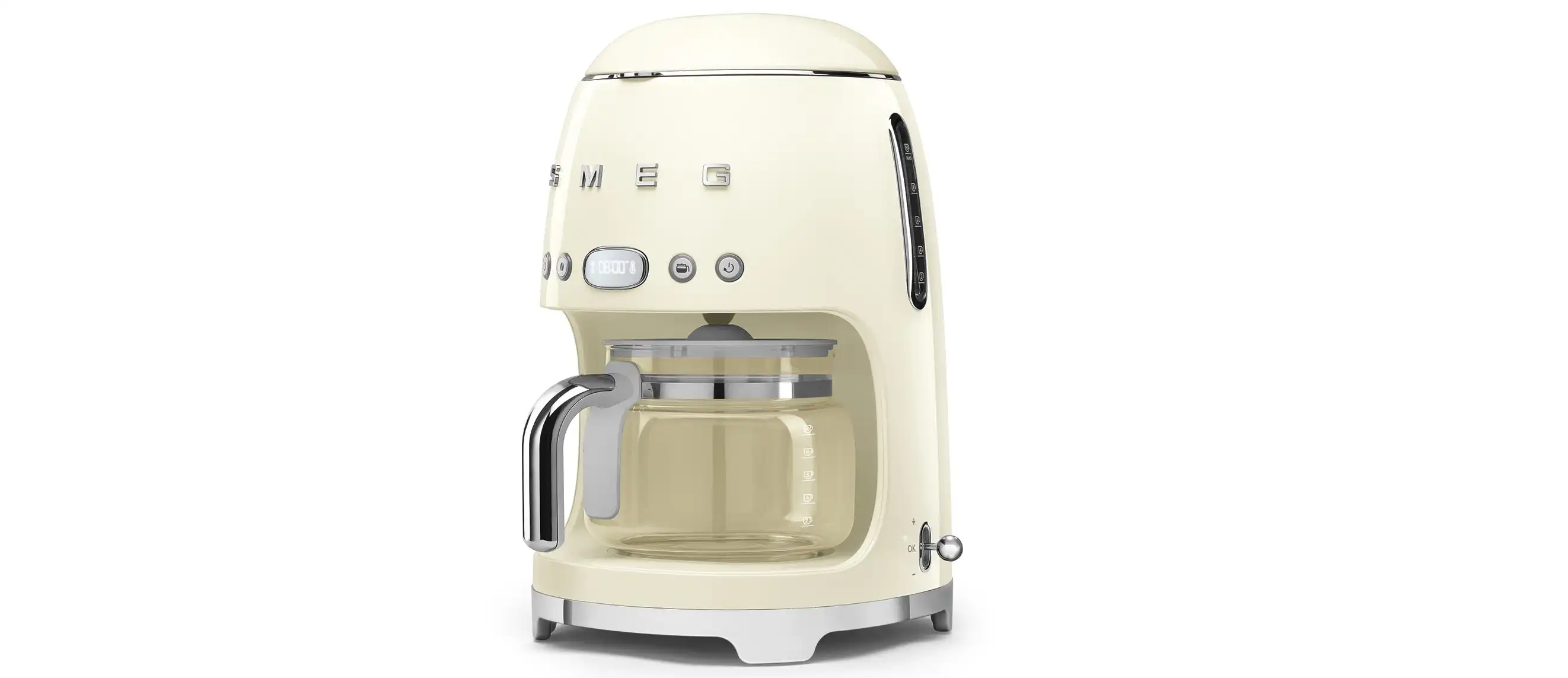 smeg 50's Style Filter Coffee Machine, 1050 W, Cream - DCF02CREU
