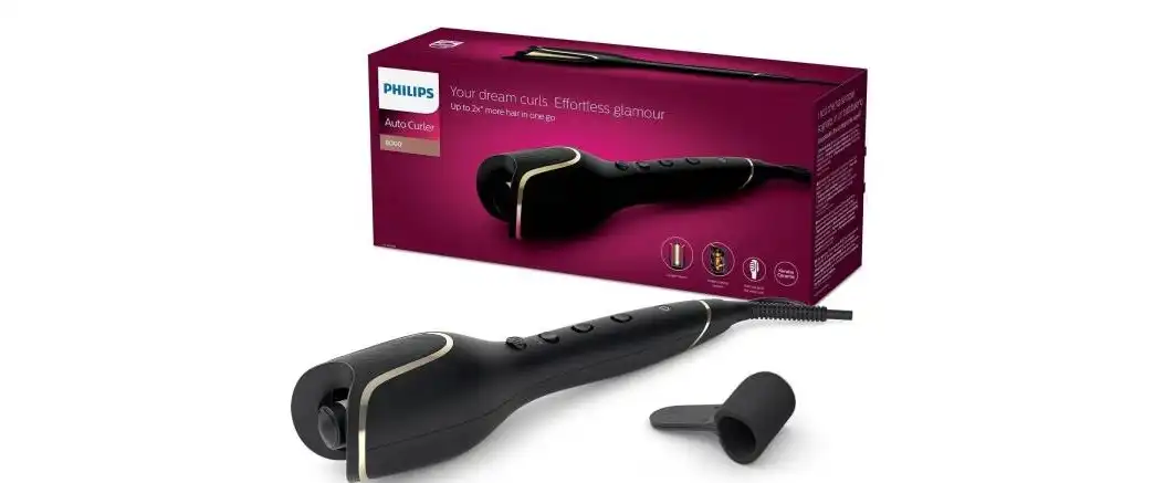 philips StyleCare Prestige, Auto Curler, Black - BHB876/00