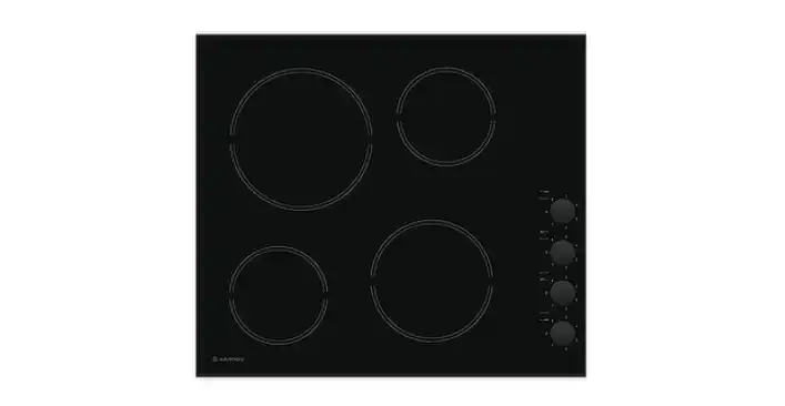 Bundle of Ariston Built-in, Oven with Grill 72 Liter , 60 cm, Stainless Steel - AROE 6R253H XNA + Electric Hob, 4 Burners, 60 cm, Black - HR 609 C A