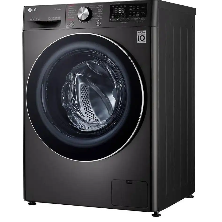 LG WASHING MACHINE 9 KG STEAM WITH 5 KG DRYER 1400 RPM BLACK STEEL F4R5VGG2E