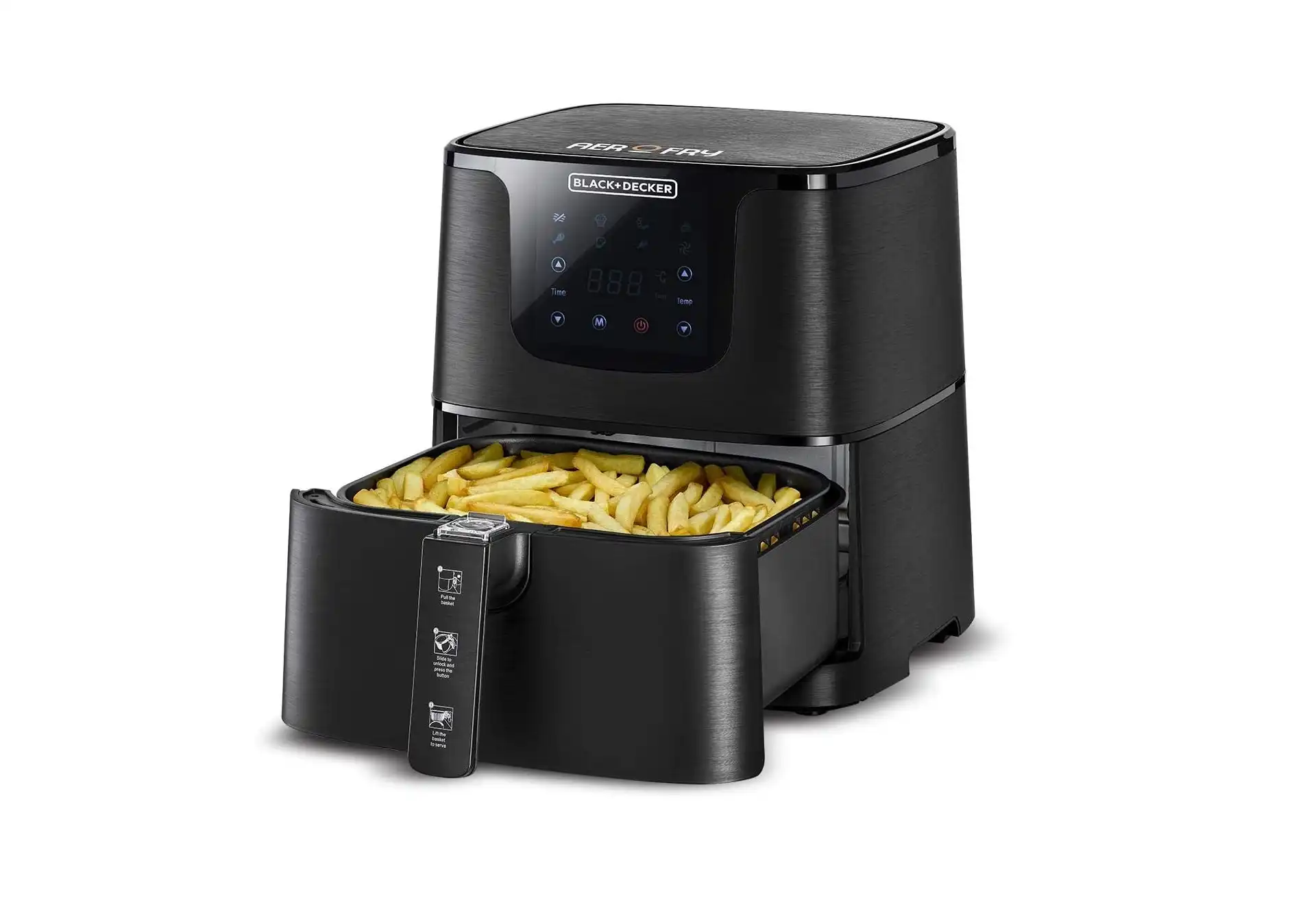 Black & Decker Digital Air Fryer, 4.3 Liters, Black - AF700 International warranty